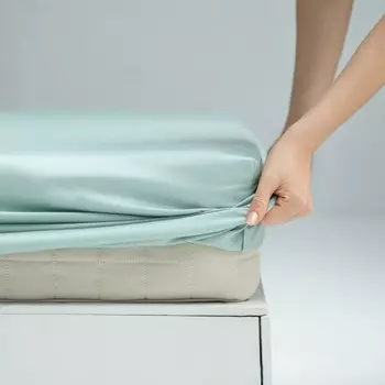 Простыня на резинке «Ферги», размер 200х180х25 см, цвет мятный