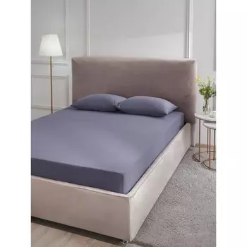 Простыня на резинке Gray, размер 160х200х20 см
