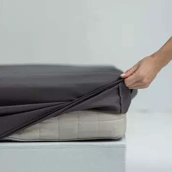 Простыня на резинке «Эра», размер 200х180х25 см, цвет тёмно-серый