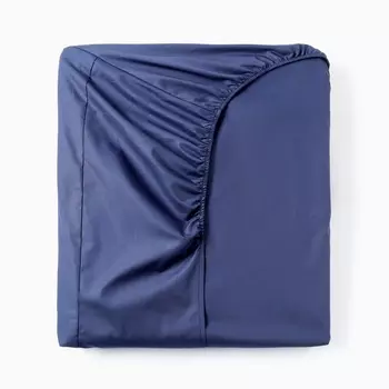 Простыня на резинке Этель 160*200*25 см, цв.синий, 100% хлопок, перкаль,114 г/м