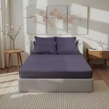 Простыня на резинке "Этель" Сarbon 200*200+30 см , 100% хлопок, перкаль (300 нитей)