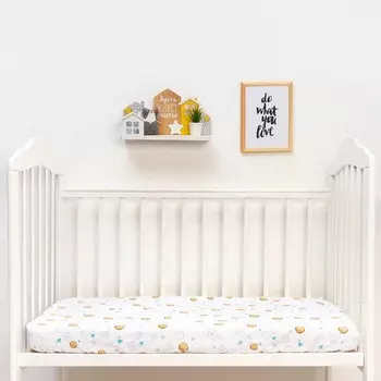 Простыня на резинке "Крошка Я" Milk&amp;Cookie, 60х120+20см, 100% хл, бязь