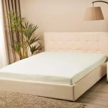 Простыня на резинке «Купу-купу», 200х200х20 см, белый, трикотаж