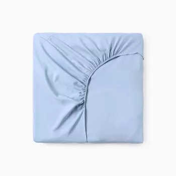 Простыня на резинке LoveLife 160*200*25 см, цв.голубой, жатка, 100% п/э, 100гр/м2