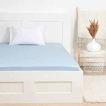 Простыня на резинке LoveLife Celestial blue 160*200+25 см, сатин, 125г/м