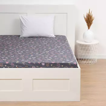 Простыня на резинке LoveLife Flower morning, 160*200+25 см, 100%хлопок, сатин, 125 г/м