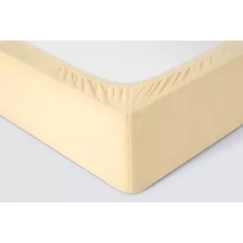 Простыня на резинке, размер 140x200x20 см, цвет манго