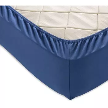 Простыня на резинке, размер 160х200х20 см, цвет индиго