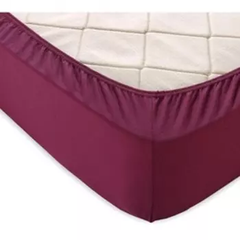Простыня на резинке, размер 160x200x20 см, цвет баклажан