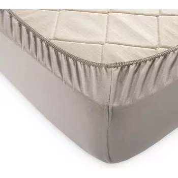 Простыня на резинке, размер 180х200х20 см, цвет какао