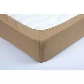 Простыня на резинке, размер 200х200 см, цвет корица