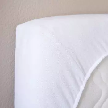 Простыня на резинке, размер 60 120 см, махра, белый