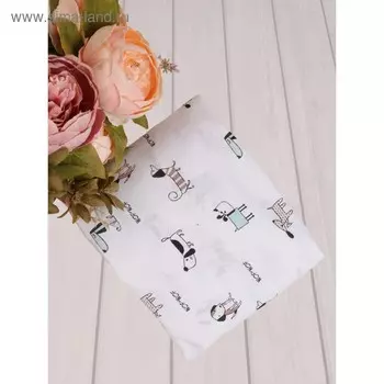 Простыня на резинке, размер 7512512 см, перкаль, принт собачки