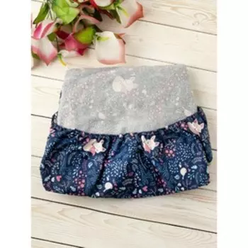 Простыня на резинке Amarobaby, бязь, размер 75х125х12 см, принт лисички