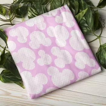 Простыня на резинке Amarobaby, бязь, размер 75х125х12 см, цвет розовый