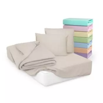 Простыня на резинке Cleo, трикотаж, размер 90x200x25 см