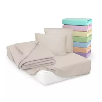 Простыня на резинке Cleo, трикотаж, размер 90x200x25 см