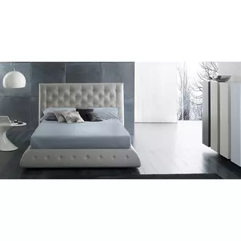 Простыня на резинке Satin Luxe, размер 160x200x25 см, цвет дымчато-синий