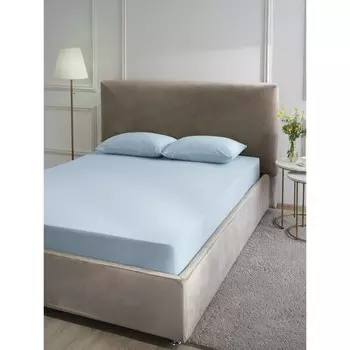 Простыня на резинке Sky blue, размер 200х200х20 см, цвет голубой