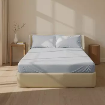 Простыня на резинке SL Home Modal 140200+30 см, светло-серая