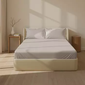 Простыня на резинке SL Home Modal 180200+30 см, серая