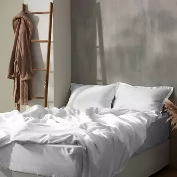 Простыня на резинке SL Home Tencel 160*200+30 см , цв. белый