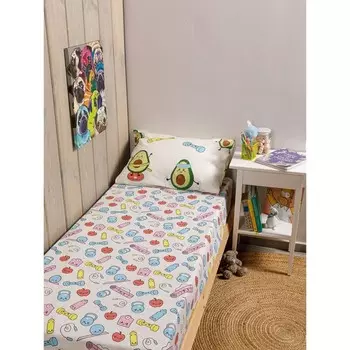 Простыня на резинке Wake me Wake «Авокардио», размер 120х200х20 см