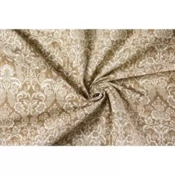 Простыня, размер 150 210 см, принт дамаск, цвет кофейный