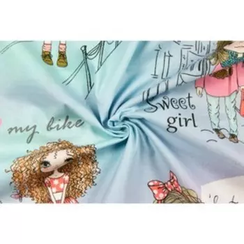 Простыня, размер 150 210 см, принт парижанка