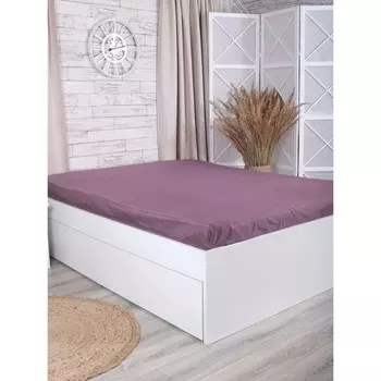 Простыня, размер 200x220x25 см, цвет сиреневый