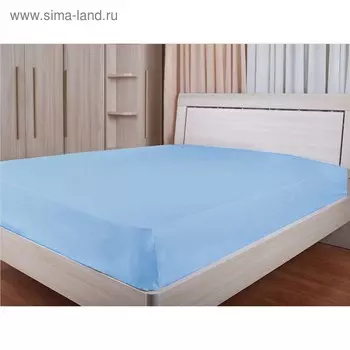 Простыня, размер 220х240 см, цвет голубой