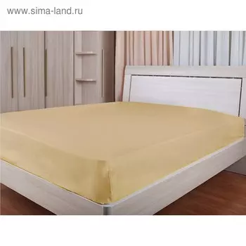 Простыня, размер 240х260 см, цвет бежевый