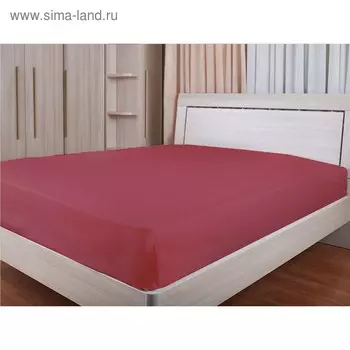 Простыня, размер 240х260 см, цвет ягодный