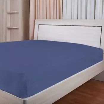 Простыня, размер 240х260 см, цвет синий