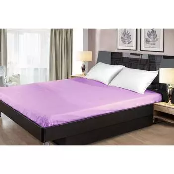 Простыня, размер резинке 160х200 см, цвет светло-лиловый