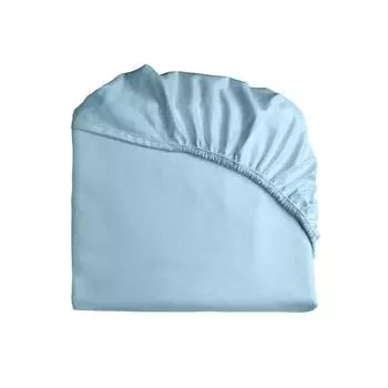 Простыня Satin Luxe, размер 140х200х25 см, цвет голубой