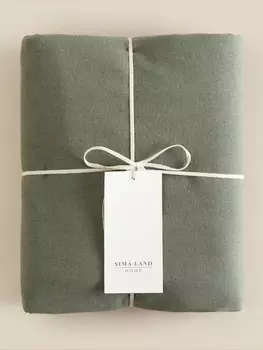 Простыня SL Home Linen collection 235*240 см , цв.зелёный, лён30%/хлопок70%