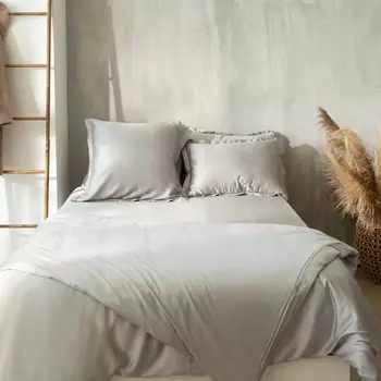 Простыня евро SL Home Tencel, 235260 см, светло-серая, тенсель