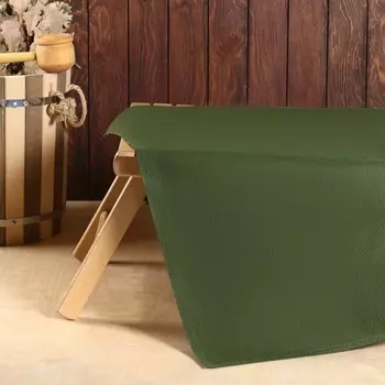 Простыня вафельная банная «Экономь и Я», 150180 см, хлопок 100%, хаки