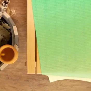 Простыня вафельная для бани Экономь и Я "Радуга" 150х180 см, 100% хлопок, 200 г/м2