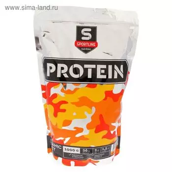 Протеин SportLine Dynamic Whey Protein, клубника-банан, спортивное питание, 1 кг