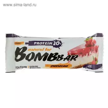 Протеиновый батончик BOMBBAR, малиновый чизкейк, 60 г