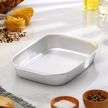 Противень алюминиевый, 2921 см, цвет серебряный