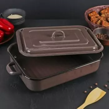 Противень, 4,5 л, цвет коричневый