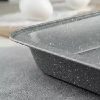 Противень для выпечки Доляна, 4228.55 см, антипригарное покрытие, серый