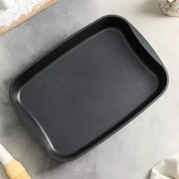 Противень «Традиция», 36,5265,5 см, антипригарное покрытие, цвет чёрный