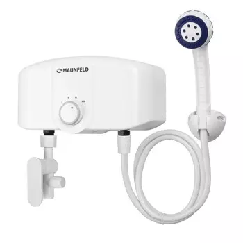 Проточный водонагреватель MAUNFELD MWH55IS, 5500 Вт, лейка, 95 °С, белый