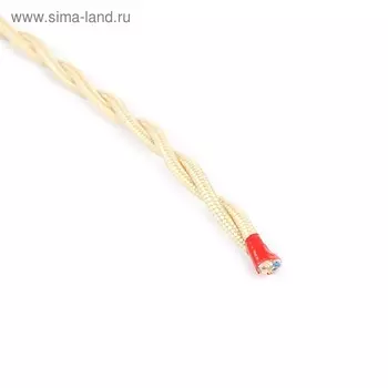 Провод Bironi, 2х1.5 мм2, витой, цвет песочное золото, 1 шт-50 м