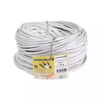 Провод гибкий круглый ПромЭл ПВС, 3х0.75, 50 м, ГОСТ
