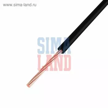 Провод REXANT ПГВА, 1х0.5 мм, бухта 100 м, черный